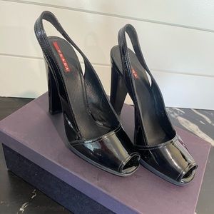 Prada Patent Leather Slingbacks